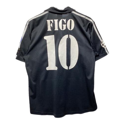 レアル・マドリード サッカーユニフォーム SIZE O ブラック ルイス・フィーゴ 02/03 ユニフォーム アウェイ 半袖 チャンピオンズリーグ SIEMENS adidas