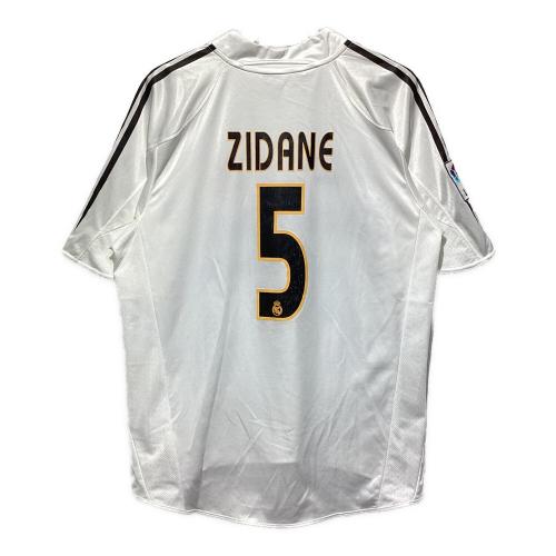 レアル・マドリード サッカーユニフォーム SIZE 2XO ホワイト ジネディーヌ・ジダン【5】 2004-05 adidas