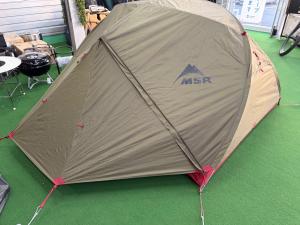 MSR (エムエスアール) ドームテント フライシート一部生地劣化・ヨゴレ有 レッド エリクサー3 約324×123×104(h)cm 2～3人用 程度C 程度B スカートなし ハンマーなし/説明書なし