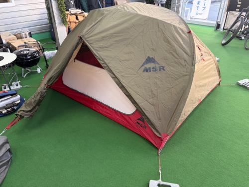 MSR (エムエスアール) ドームテント フライシート一部生地劣化・ヨゴレ有 レッド エリクサー3 約324×123×104(h)cm 2～3人用 程度C 程度B スカートなし ハンマーなし/説明書なし