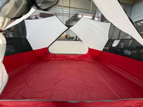 MSR (エムエスアール) ドームテント フライシート一部生地劣化・ヨゴレ有 レッド エリクサー3 約324×123×104(h)cm 2～3人用 程度C 程度B スカートなし ハンマーなし/説明書なし