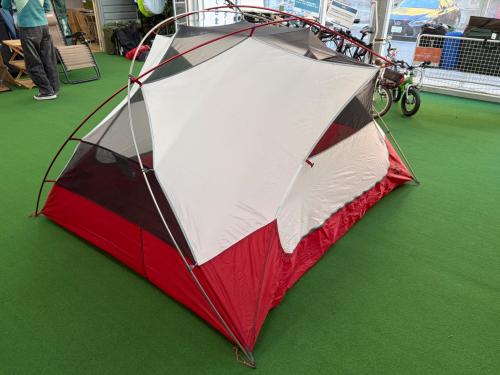 MSR (エムエスアール) ドームテント フライシート一部生地劣化・ヨゴレ有 レッド エリクサー3 約324×123×104(h)cm 2～3人用 程度C 程度B スカートなし ハンマーなし/説明書なし