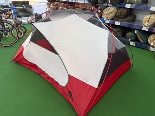 MSR (エムエスアール) ドームテント フライシート一部生地劣化・ヨゴレ有 レッド エリクサー3 約324×123×104(h)cm 2～3人用 程度C 程度B スカートなし ハンマーなし/説明書なし