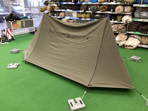 GRIP SWANY (グリップスワニー) ソロテント 小ヨゴレ有 GST-01 ファイヤープルーフGSテント 330x190x130cm 1人用 程度A 程度B スカートなし ハンマーなし/説明書なし TC素材