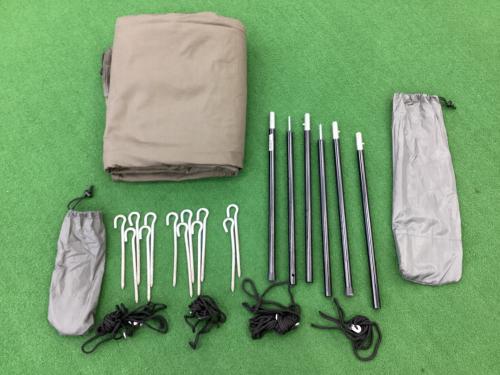 GRIP SWANY (グリップスワニー) ソロテント 小ヨゴレ有 GST-01 ファイヤープルーフGSテント 330x190x130cm 1人用 程度A 程度B スカートなし ハンマーなし/説明書なし TC素材