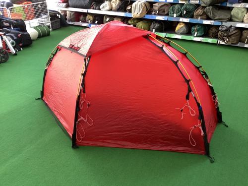 HILLEBERG (ヒルバーグ) ソロテント レッド＠ SOULO(ソウロ) 約220×160×95(h)cm 1人用 程度A 程度A スカートなし ハンマーなし/説明書あり シルナイロン