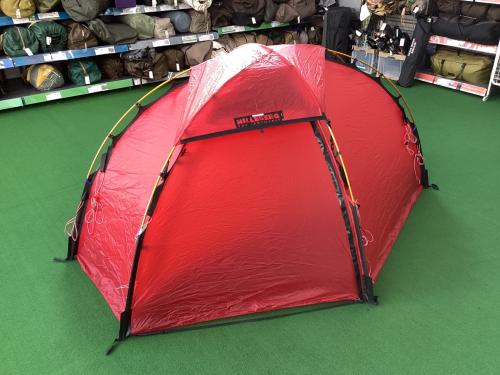 HILLEBERG (ヒルバーグ) ソロテント レッド＠ SOULO(ソウロ) 約220×160×95(h)cm 1人用 程度A 程度A スカートなし ハンマーなし/説明書あり シルナイロン