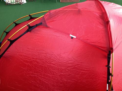 HILLEBERG (ヒルバーグ) ソロテント レッド＠ SOULO(ソウロ) 約220×160×95(h)cm 1人用 程度A 程度A スカートなし ハンマーなし/説明書あり シルナイロン