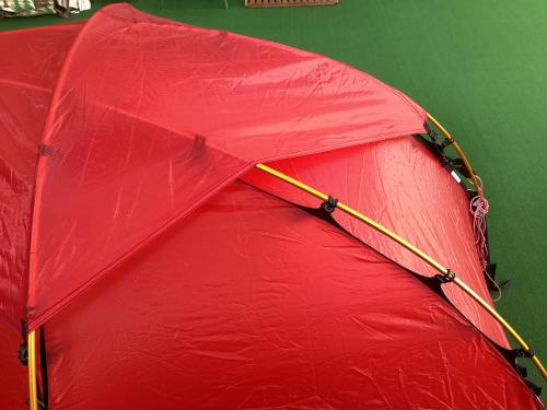 HILLEBERG (ヒルバーグ) ソロテント レッド＠ SOULO(ソウロ) 約220×160×95(h)cm 1人用 程度A 程度A スカートなし ハンマーなし/説明書あり シルナイロン