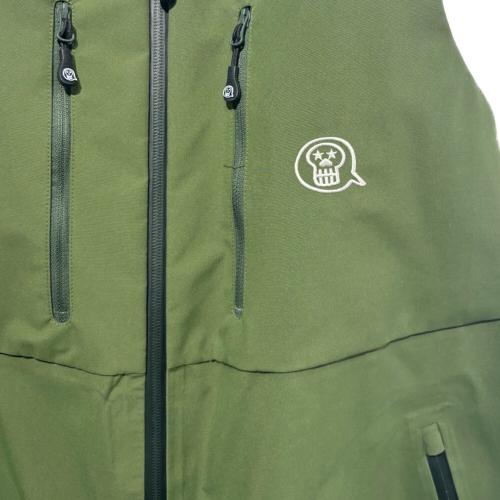 unfudge (アンファッジ) GENTLE BIB PANTS スノーボードウェア(パンツ) メンズ SIZE XXL グリーン×ブラック