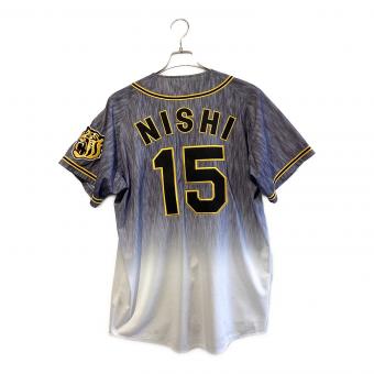 阪神タイガース (ハンシンタイガース) 西純矢【15】 応援グッズ 2020年ビジターユニフォーム SIZE O グレー