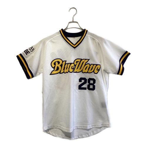 オリックス・バファローズ オリックスブルーウェーブ復刻ユニフォーム 応援グッズ 星野伸之【28】 SIZE M ホワイト×ネイビー×イエロー