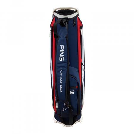 PiNG (ピン) キャディバッグ 6分割 CB-N2306 ネイビー×ホワイト×レッド