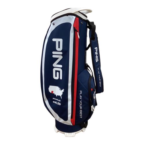 PiNG (ピン) キャディバッグ 6分割 CB-N2306 ネイビー×ホワイト×レッド AZ SPORTS
