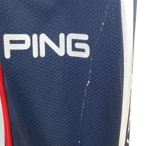 PiNG (ピン) キャディバッグ 6分割 CB-N2306 ネイビー×ホワイト×レッド AZ SPORTS