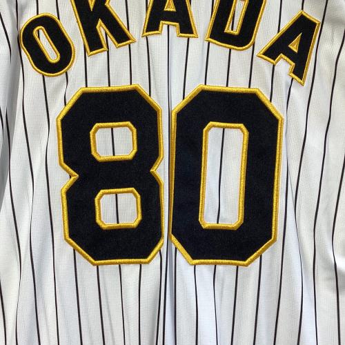 阪神タイガース (ハンシンタイガース) 応援グッズ 【80】岡田 彰布 SIZE O ホワイト×イエロー