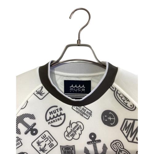 muta MARINE (ムータマリン) ボンディングクルーネックプルオーバー ゴルフウェア(トップス) YMMV-220219-P メンズ SIZE 6 ホワイト×グレー