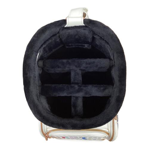 M U SPORTS (エムユースポーツ) キャディバッグ 30周年記念モデル キャスター付き ホワイト ボタニカルキャディバッグ