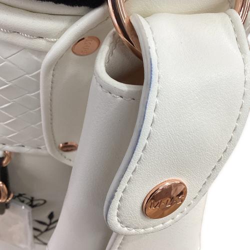 M U SPORTS (エムユースポーツ) キャディバッグ 30周年記念モデル キャスター付き ホワイト ボタニカルキャディバッグ