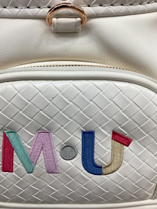 M U SPORTS (エムユースポーツ) キャディバッグ 30周年記念モデル キャスター付き ホワイト ボタニカルキャディバッグ