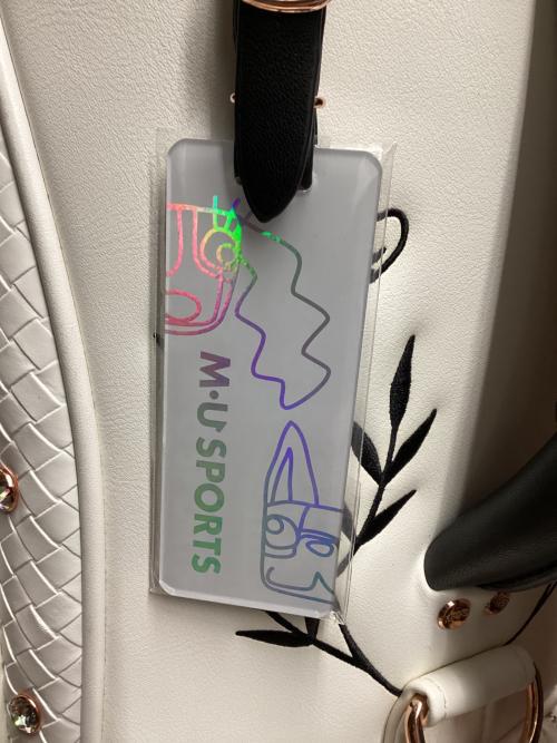 M U SPORTS (エムユースポーツ) キャディバッグ 30周年記念モデル キャスター付き ホワイト ボタニカルキャディバッグ