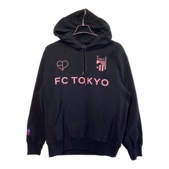 FC東京 (エフシートウキョウ) ブラックピンクロゴフーディ サポーターグッズ ブラック＠ Lサイズ