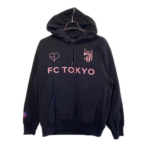 FC東京 (エフシートウキョウ) ブラックピンクロゴフーディ サポーターグッズ ブラック＠ Lサイズ
