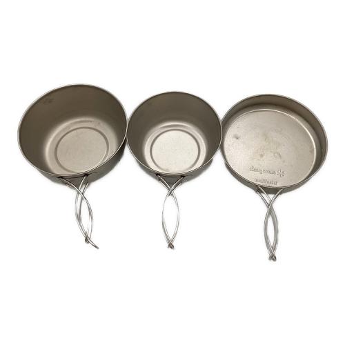 Snow peak (スノーピーク) 純チタン食器3点セット アウトドア食器 STW-001T 廃盤品