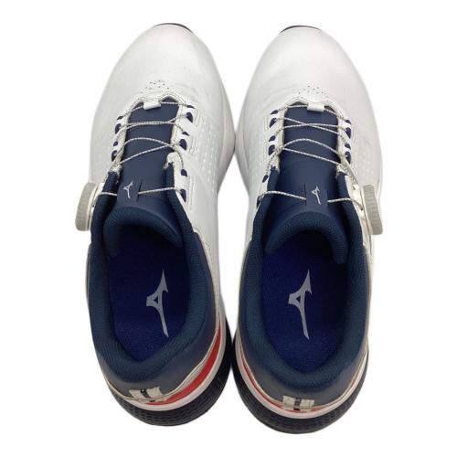 MIZUNO (ミズノ) ゴルフシューズ 51GQ250101 ハザードエナジー ボア程度A メンズ SIZE 24.5cm ホワイト×ネイビー