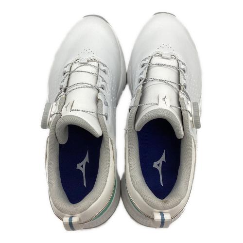 MIZUNO (ミズノ) ゴルフシューズ 51GQ250105 ハザード エナジー ボア メンズ SIZE 24.5cm ホワイト×ライトグリーン