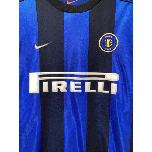 インテル (インテル・ミラノ) サッカーユニフォーム 1999-2000シーズン ホーム メンズ SIZE L ブルー×ブラック