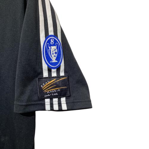 レアル・マドリード サッカーユニフォーム 134747 2002-2003シーズン アウェイ CL&100周年記念仕様 メンズ SIZE O ブラック