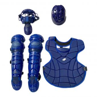 SSK (エスエスケイ) 軟式キャッチャー防具セット 防具 ※ケースのみMIZUNO製 ヘルメット×1・フェイスマスク×1・レガース×2 ブルー