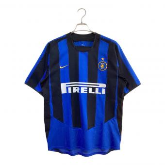 インテル (インテル・ミラノ) サッカーユニフォーム 112662 03/04 レプリカ 半袖ホームユニフォーム メンズ SIZE M ブラック×ブルー