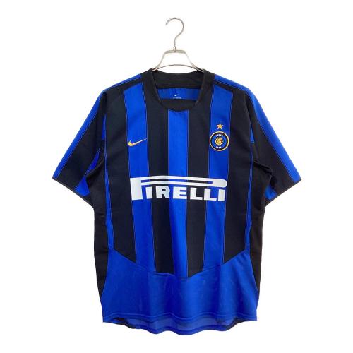 インテル (インテル・ミラノ) サッカーユニフォーム 112662 03/04 レプリカ 半袖ホームユニフォーム メンズ SIZE M ブラック×ブルー