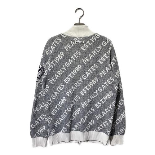 PEARLY GATES (パーリーゲイツ) セーター ゴルフウェア(トップス) 053-0172203 ジップアップセーター メンズ SIZE L ホワイト×グレー