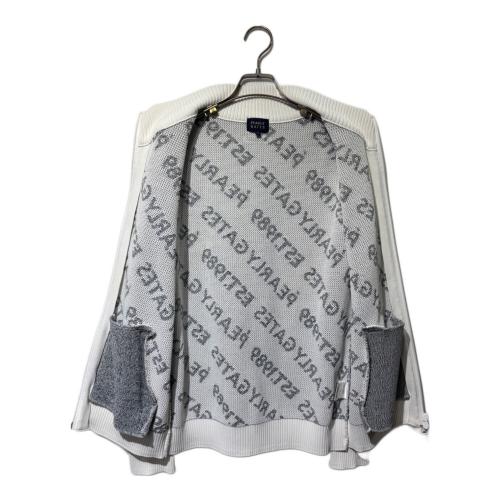 PEARLY GATES (パーリーゲイツ) セーター ゴルフウェア(トップス) 053-0172203 ジップアップセーター メンズ SIZE L ホワイト×グレー