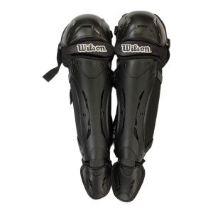 Wilson (ウィルソン) ニューゴールド アンパイア 審判用レッグガード WTA3451NP NPBマーク入り 硬式用/軟式可 ML(A約41cm×B約57cm)※A:膝中央部から足首まで、B:全長 ブラック