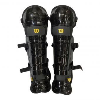 Wilson (ウィルソン) プロゴールド 審判用レッグガード WTA3410NP-17 NPBマーク入り 全長約49cm ブラック