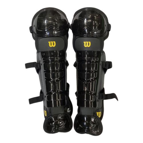 Wilson (ウィルソン) プロゴールド 審判用レッグガード WTA3410NP-17 NPBマーク入り 全長約49cm ブラック