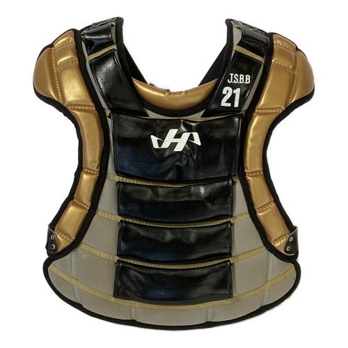 HATAKEYAMA (ハタケヤマ) 少年軟式キャッチャーギア3点セット キャッチャー防具 CG-JN22BG マスク・プロテクター・レガース SGマーク入り ブラック×ゴールド