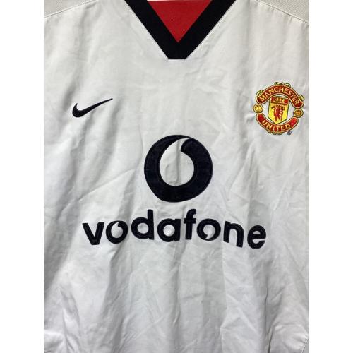 マンチェスターユナイテッド サッカーユニフォーム 2002-2003シーズン アウェイ メンズ SIZE L ホワイト