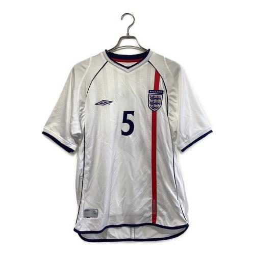 イングランド代表 (イングランドダイヒョウ) サッカーユニフォーム 2002年ホームユニフォーム ※ネームプリント無し メンズ SIZE M ホワイト