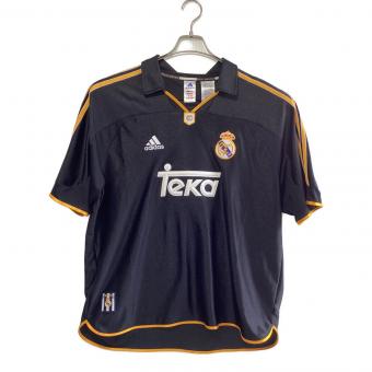 レアル・マドリード サッカーユニフォーム JW1992 99/00 アウェイユニフォーム 復刻 メンズ SIZE 2XL ブラック