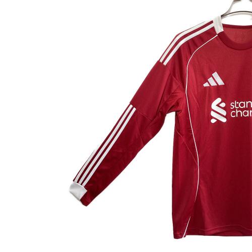 リバプール サッカーユニフォーム JV6456 2025/26シーズン ホーム 長袖ユニフォーム メンズ SIZE XL レッド