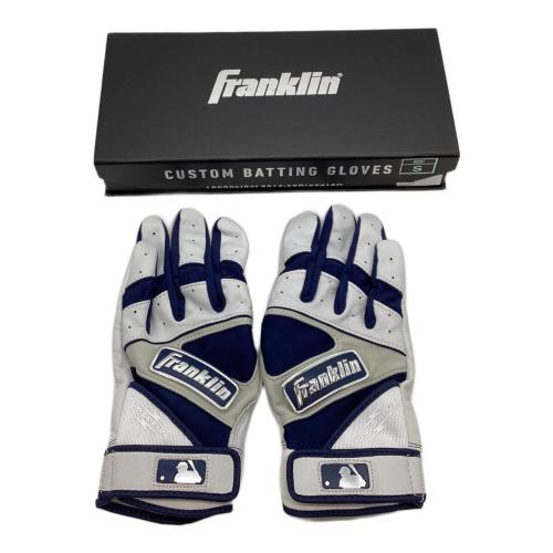 FRANKLIN (フランクリン) カスタムバッティンググローブ バッティンググローブ SIZE S ライトグレー×ネイビー
