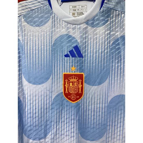 スペイン代表 (スペインダイヒョウ) サッカーユニフォーム HE2024 2022シーズン アウェイ オーセンティックユニフォーム メンズ SIZE XL スカイブルー