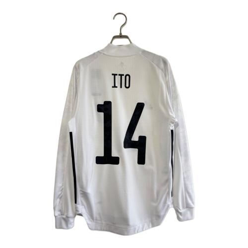 日本代表 (ニホンダイヒョウ) サッカーユニフォーム ED7356 2020/21年アウェイオーセンティックユニフォーム SIZE M ホワイト