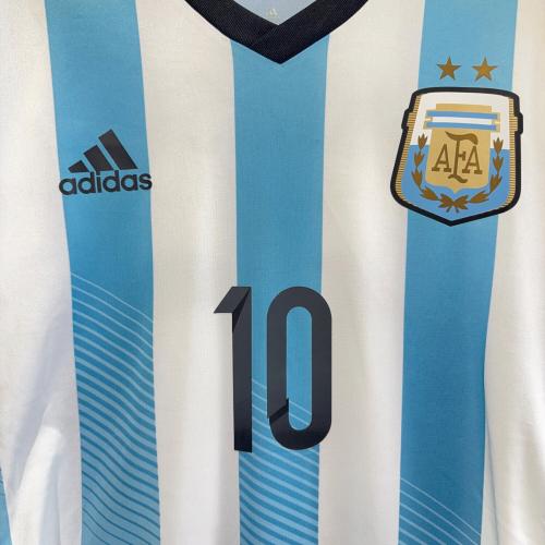 アルゼンチン代表 (アルゼンチンダイヒョウ) サッカーユニフォーム G74570 2014年ホームオーセンティックユニフォーム SIZE M スカイブルー×ホワイト