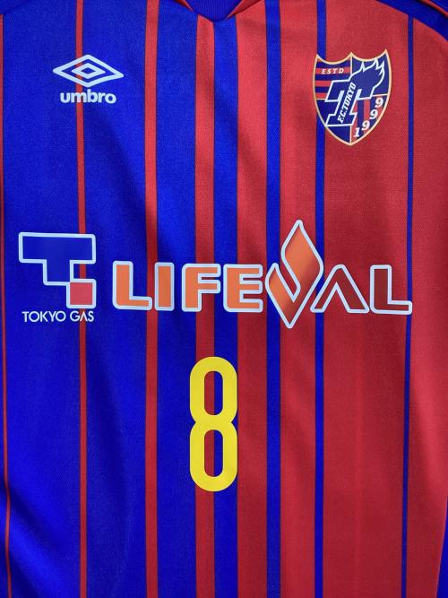 FC東京 (エフシートウキョウ) サッカーユニフォーム UDS6719H 2017シーズンホーム メンズ SIZE O レッド×ブルー
